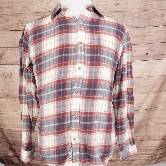 GH BASS LONG SLEEVE PLAID BUTTON DOWN SHIRT MENS SIZE M MEDIUM - Picture 3 of 6